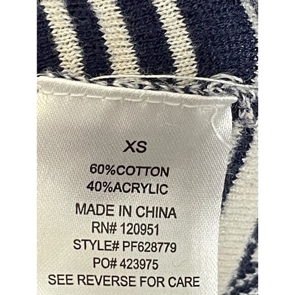 Hippie Rose Cardigan Vest Aztec Pattern Sleeveless Hood Navy White XS Southwest - Picture 6 of 10